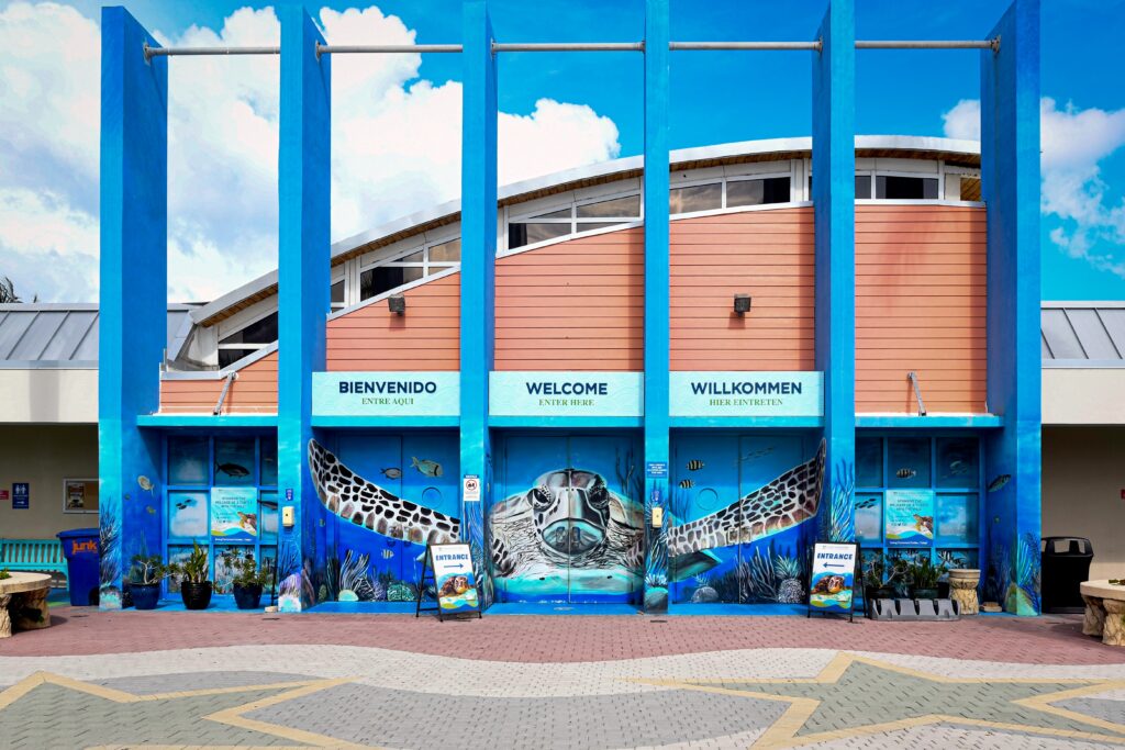 stock-photo-grand-cayman-cayman-islands-june-entrance-to-the-cayman-turtle-centre-in-west-bay-with-no-2510889835